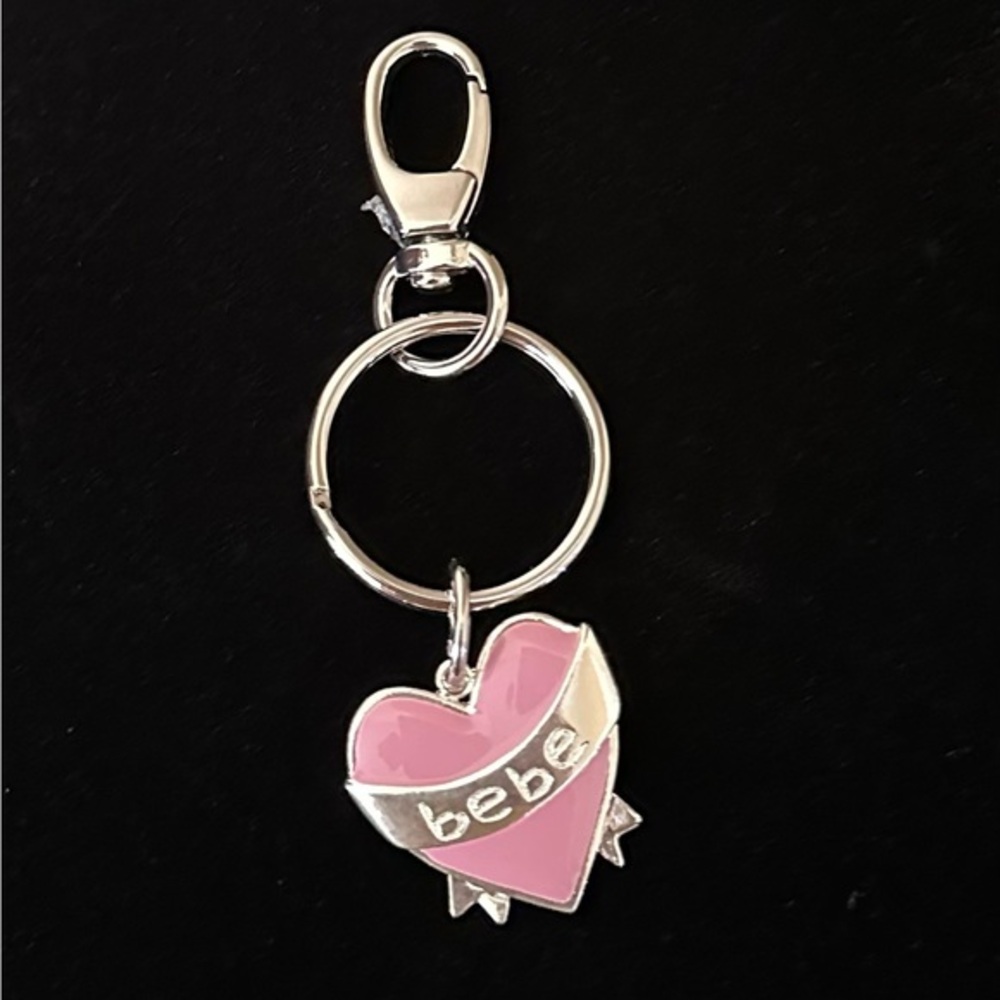 Bebe New Silver tone Keychain/Bag charm